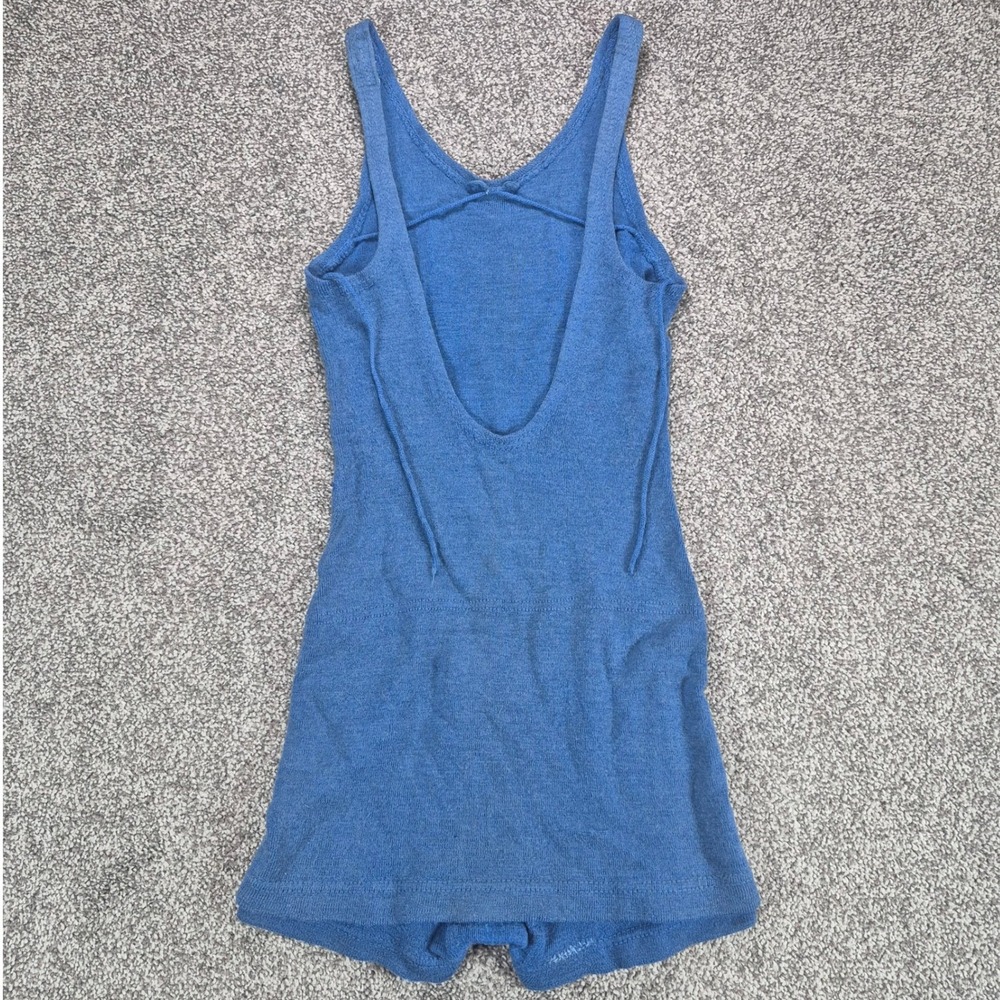 Vintage 1930s Jantzen Swimsuit Womens 38 Blue Wool Knit Diving Girl USA - Picture 3 of 11